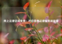 网上法律咨询免费：开启普惠法律服务新篇章