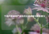 个体户商铺财产保险的法律保障与实践要义