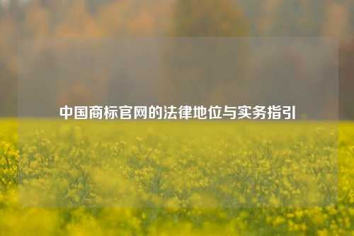 中国商标官网的法律地位与实务指引